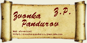 Zvonka Pandurov vizit kartica